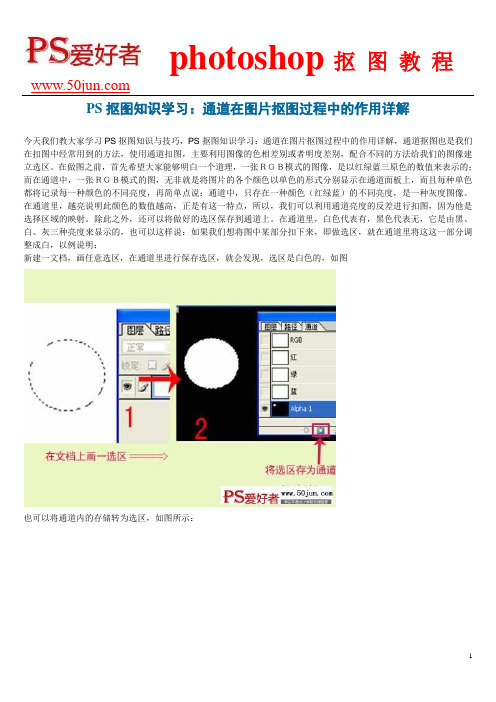 PS抠图知识学习：通道在图片抠图过程中的作用详解