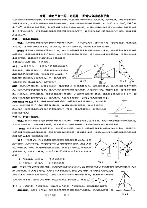 动态平衡受力分析专题