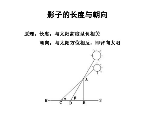 影子的长度与朝向专题