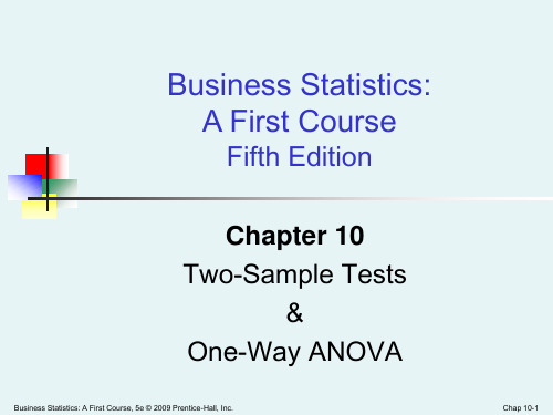 英文商务统计学ppt_第10章Ch10