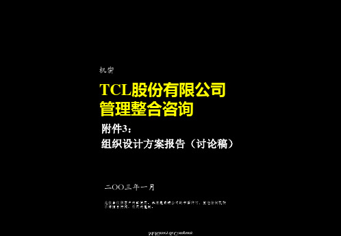 麦肯锡：TCL股份组织结构设计方案