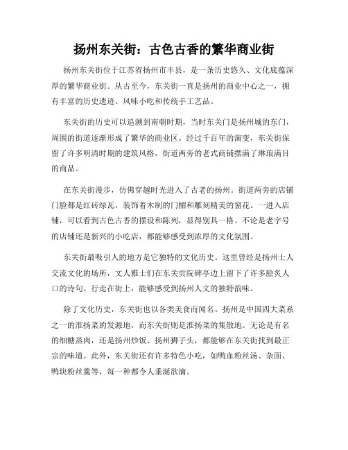 扬州东关街：古色古香的繁华商业街