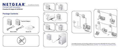 NETGEAR Powerline 85 Adapter Kit XETB1001 安装指南说明书