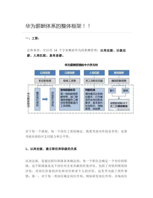 华为薪酬体系的整体框架