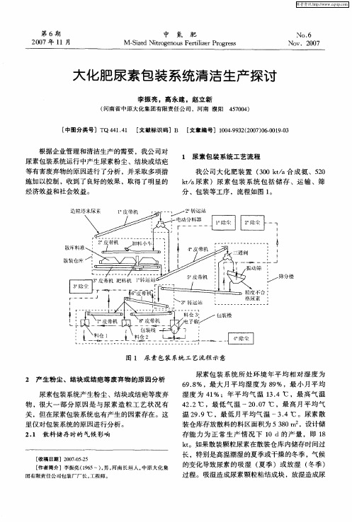 大化肥尿素包装系统清洁生产探讨