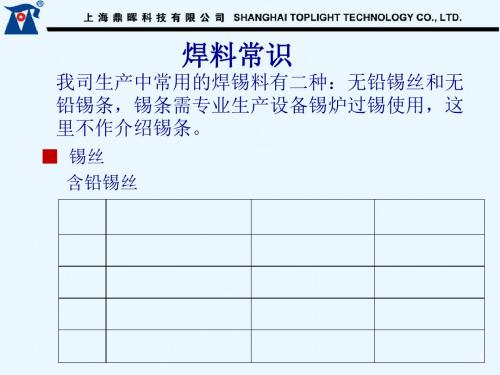 手工焊锡工艺要求及元器件认识培训资料