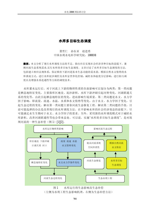 水库多目标生态调度