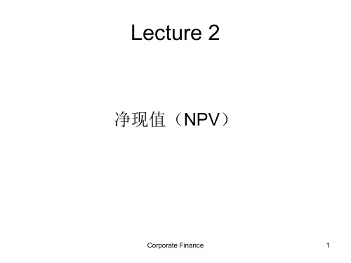 2.净现值(NPV)