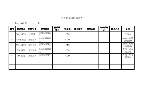 井下接地电阻测试表