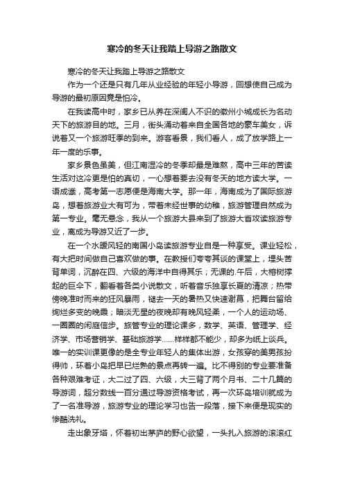 寒冷的冬天让我踏上导游之路散文