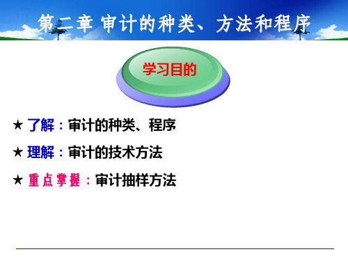 第2章 审计的种类、方法和程序