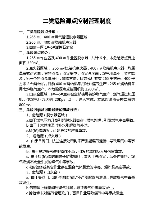 二类危险源点控制管理办法