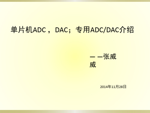 单片机ADC,DAC,专用ADC,DAC介绍