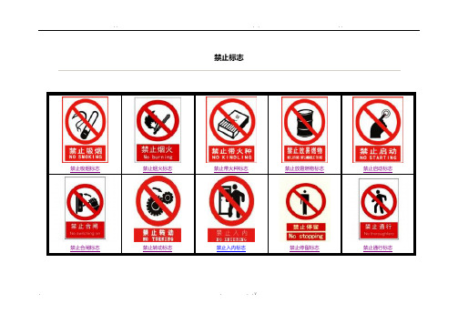 常用安全标志-禁止标志-禁止的标志