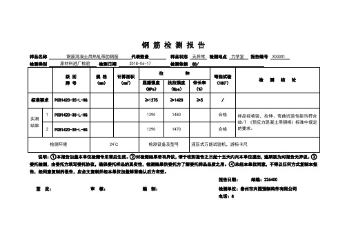 钢筋检测报告