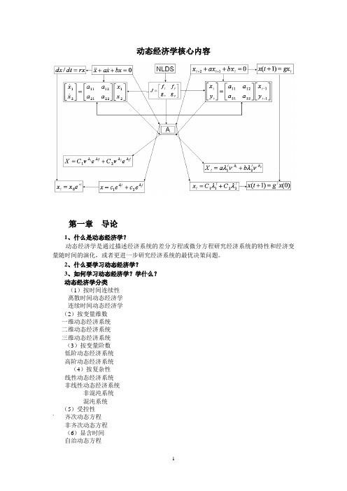 动态经济学(复习资料)