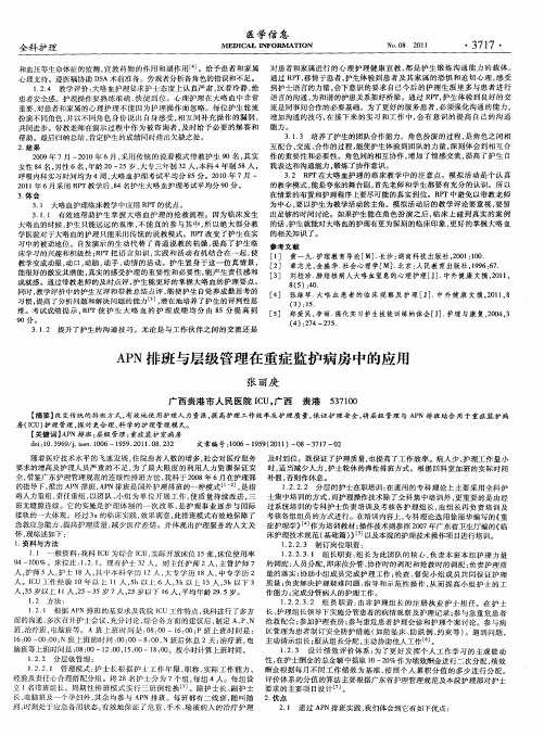 APN排班与层级管理在重症监护病房中的应用