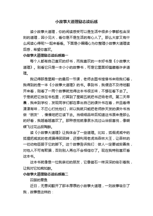 小故事大道理励志读后感