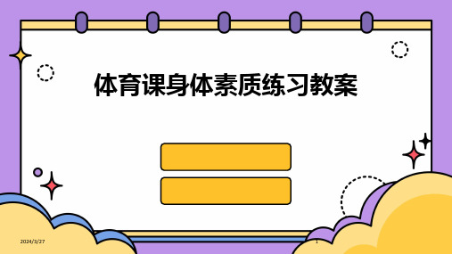 体育课身体素质练习教案-2024鲜版