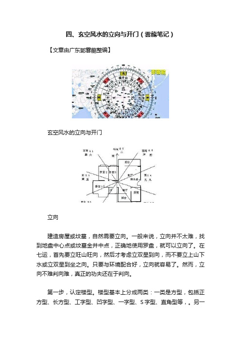 四、玄空风水的立向与开门（雲龍笔记）