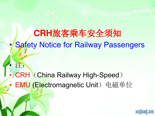 CRH(高铁)服务指南翻译