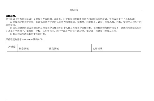 DSM 5智力障碍诊断标准及原文