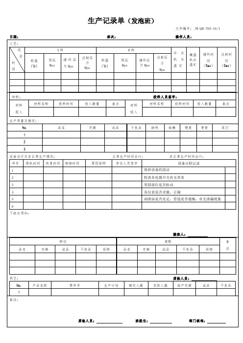 交接班记录新(PU发泡)