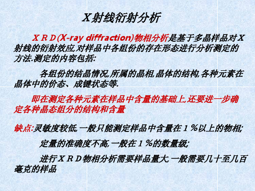 XRD衍射分析技术ppt课件