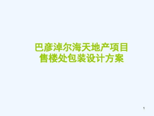 内蒙古巴彦淖尔海天地产项目售楼处包装设计方案_34PPT