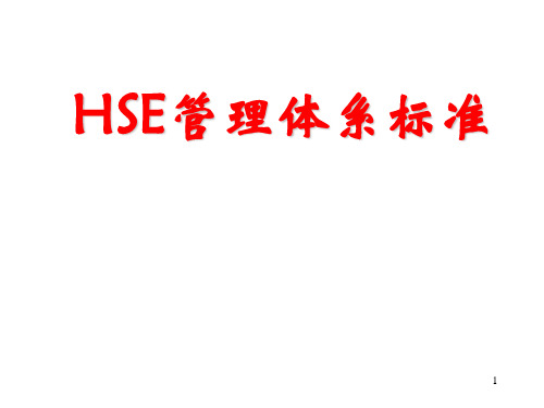 HSE管理体系标准ppt课件