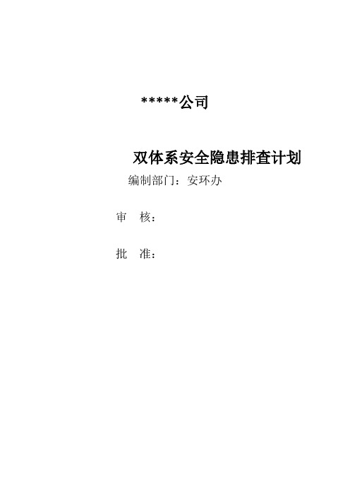 双体系安全隐患排查计划(2019)52页