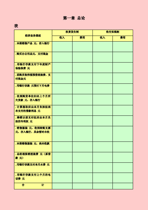 新编基础会计实训(第六版)参考答案2010918