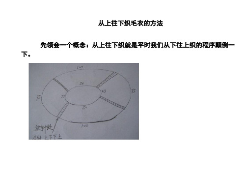 从上往下织毛衣的方法