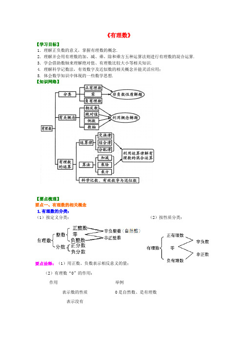 北京市第四中学七年级数学上册《第一章 有理数》知识讲解 (新版)新人教版