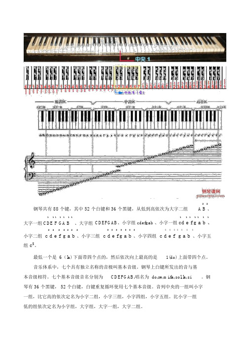 认识钢琴键盘