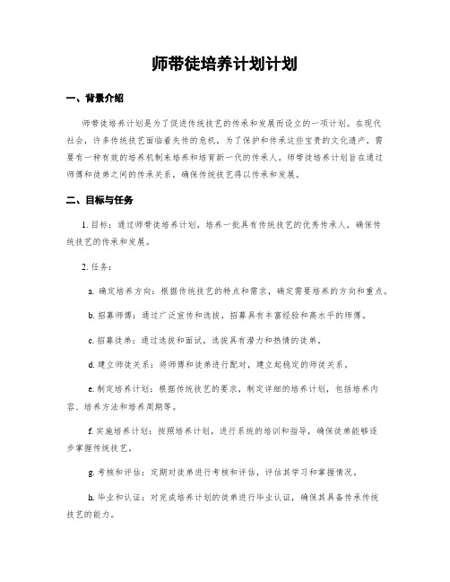 师带徒培养计划计划