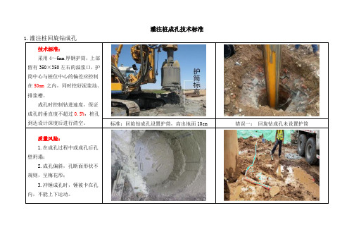 灌注桩成孔技术标准