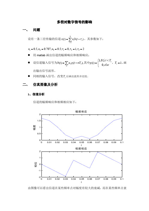 多径对数字信号的影响