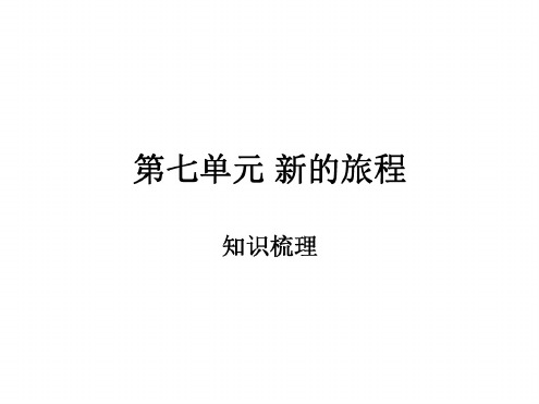 思想品德：第七单元《新的旅程》复习课件(教科版九年级)(20200806110839)