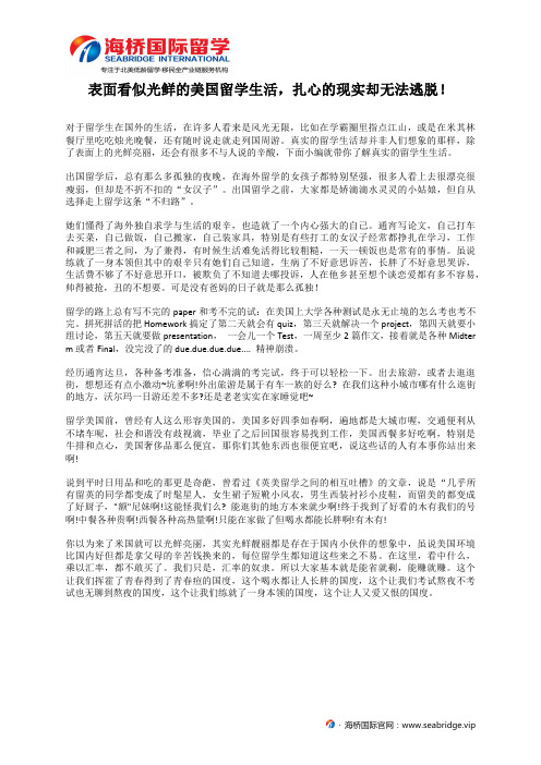 表面看似光鲜的美国留学生活,扎心的现实却无法逃脱!