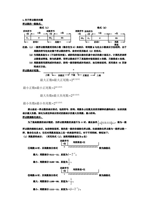 浮点数表示方法总结