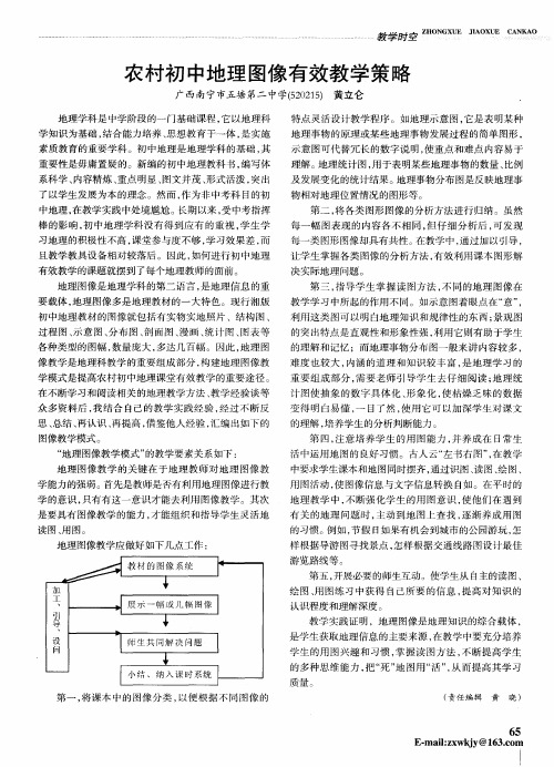 农村初中地理图像有效教学策略