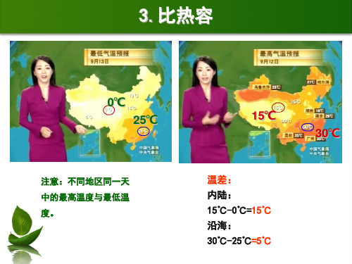 教科版九年级物理上册第1章教学课件：3.比热容(共35张PPT)