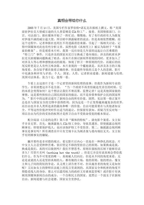 《真相至上》影评