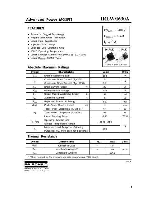 IRLI630中文资料