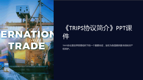 《TRIPS协议简介》课件