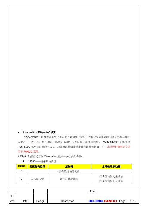 五轴设定