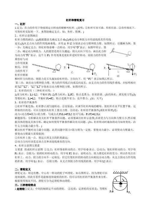 初二物理杠杆、滑轮知识点汇总11