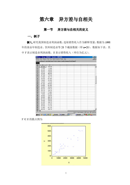 异方差与自相关