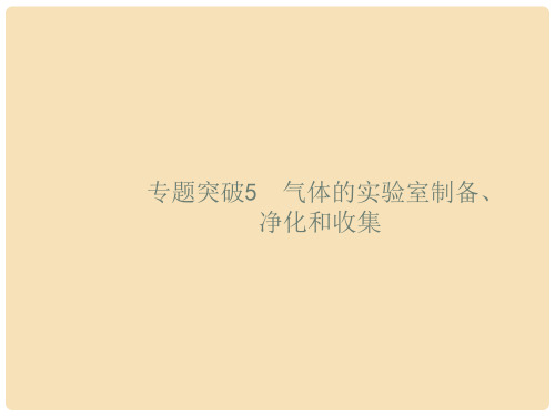 高考化学一轮复习 专题突破 气体的实验室制备、净化和收集课件 苏教版